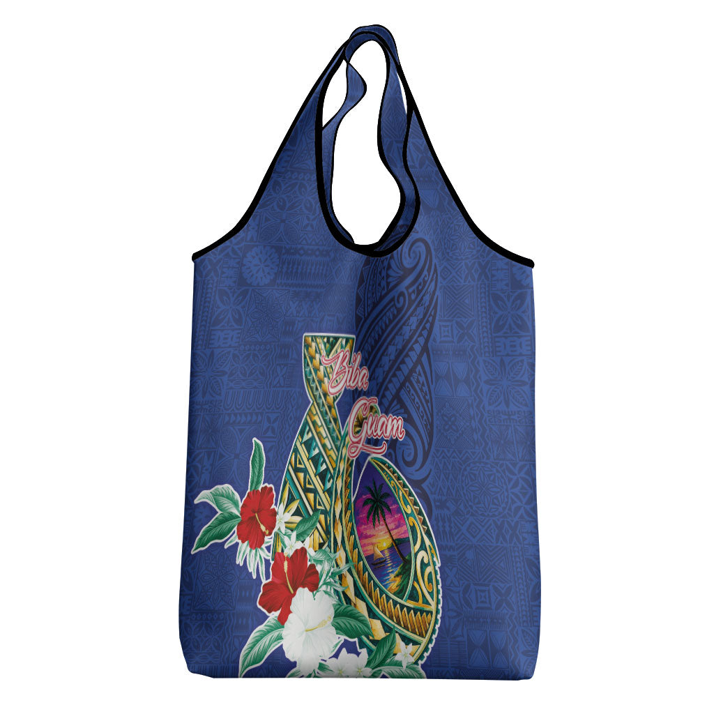 Guam Chamorro Grocery Bag Tribal Latte Stone and Seal Artwork Polynesian Patterns LT03 - Polynesian Pride