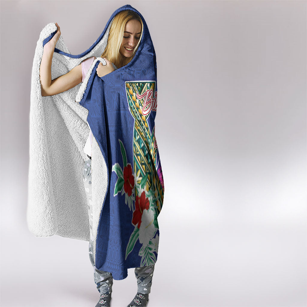 Guam Chamorro Hooded Blanket Tribal Latte Stone and Seal Artwork Polynesian Patterns LT03 - Polynesian Pride