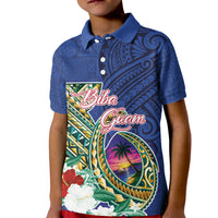 Guam Chamorro Kid Polo Shirt Tribal Latte Stone and Seal Artwork Polynesian Patterns LT03 Kid Multicolor - Polynesian Pride