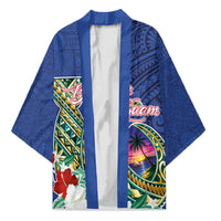 Guam Chamorro Kimono Tribal Latte Stone and Seal Artwork Polynesian Patterns LT03 Unisex Multicolor - Polynesian Pride