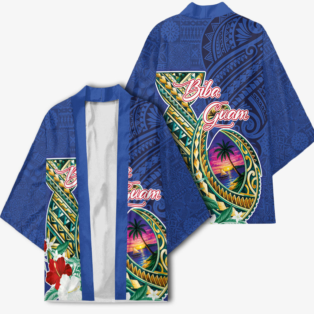Guam Chamorro Kimono Tribal Latte Stone and Seal Artwork Polynesian Patterns LT03 - Polynesian Pride