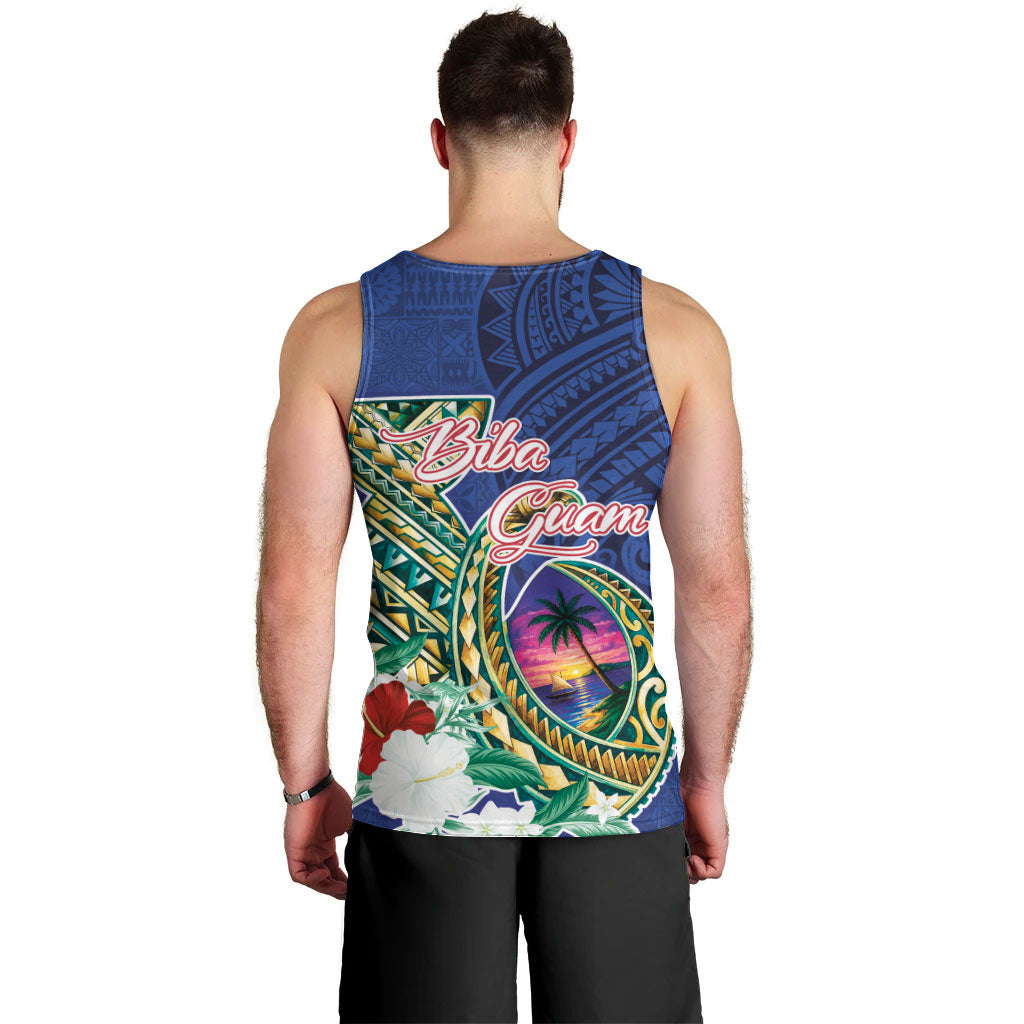 Guam Chamorro Men Tank Top Tribal Latte Stone and Seal Artwork Polynesian Patterns LT03 - Polynesian Pride