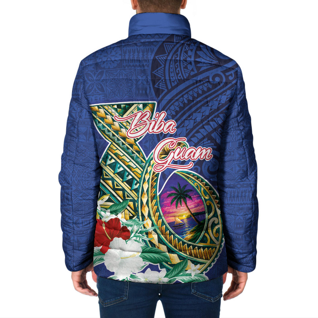 Guam Chamorro Padded Jacket Tribal Latte Stone and Seal Artwork Polynesian Patterns LT03 - Polynesian Pride
