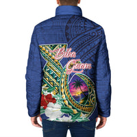 Guam Chamorro Padded Jacket Tribal Latte Stone and Seal Artwork Polynesian Patterns LT03 - Polynesian Pride