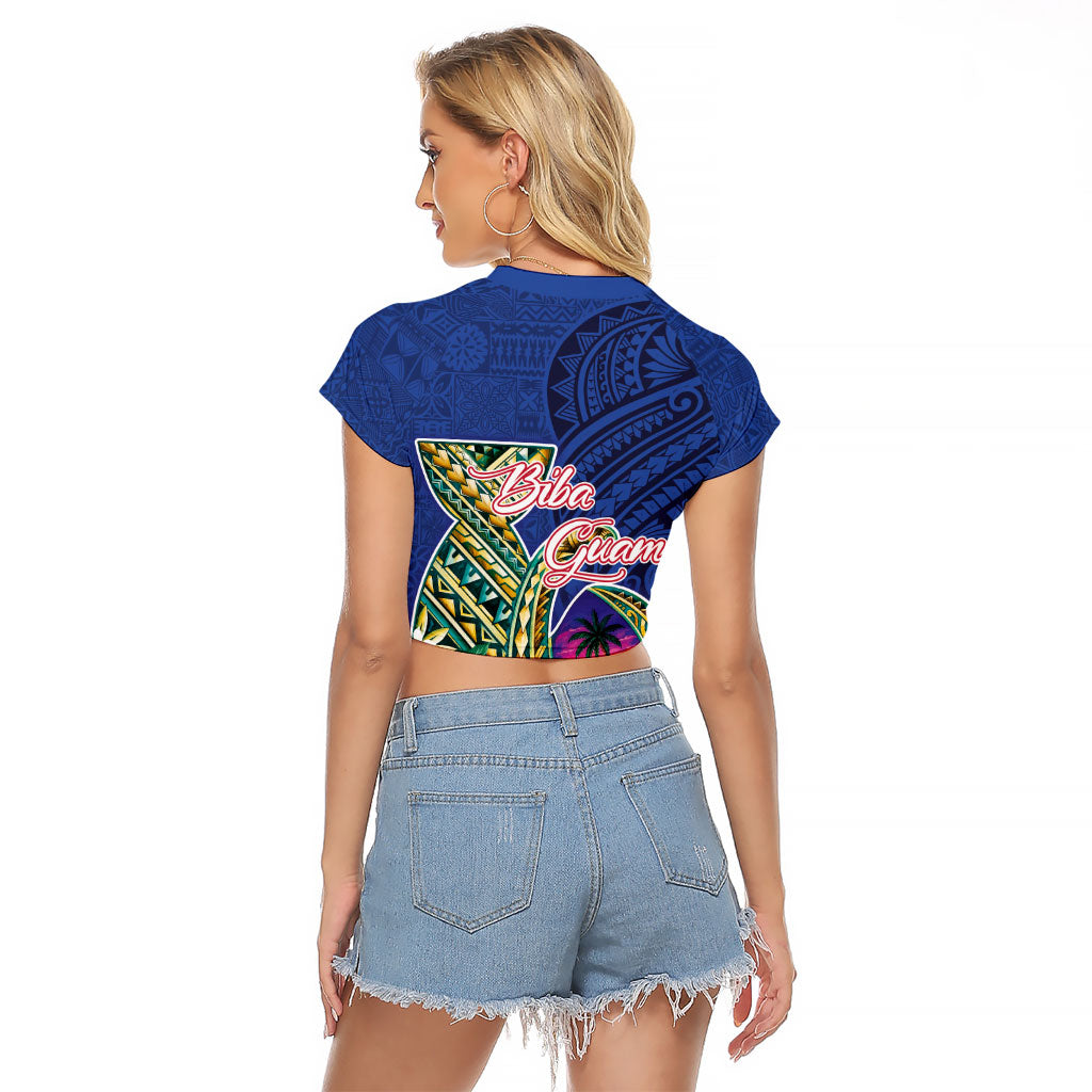 Guam Chamorro Raglan Cropped T Shirt Tribal Latte Stone and Seal Artwork Polynesian Patterns LT03 - Polynesian Pride