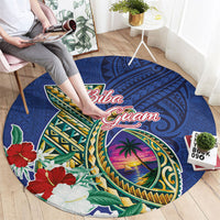 Guam Chamorro Round Carpet Tribal Latte Stone and Seal Artwork Polynesian Patterns LT03 - Polynesian Pride