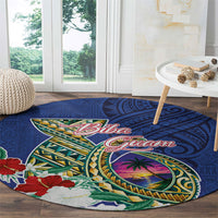 Guam Chamorro Round Carpet Tribal Latte Stone and Seal Artwork Polynesian Patterns LT03 - Polynesian Pride