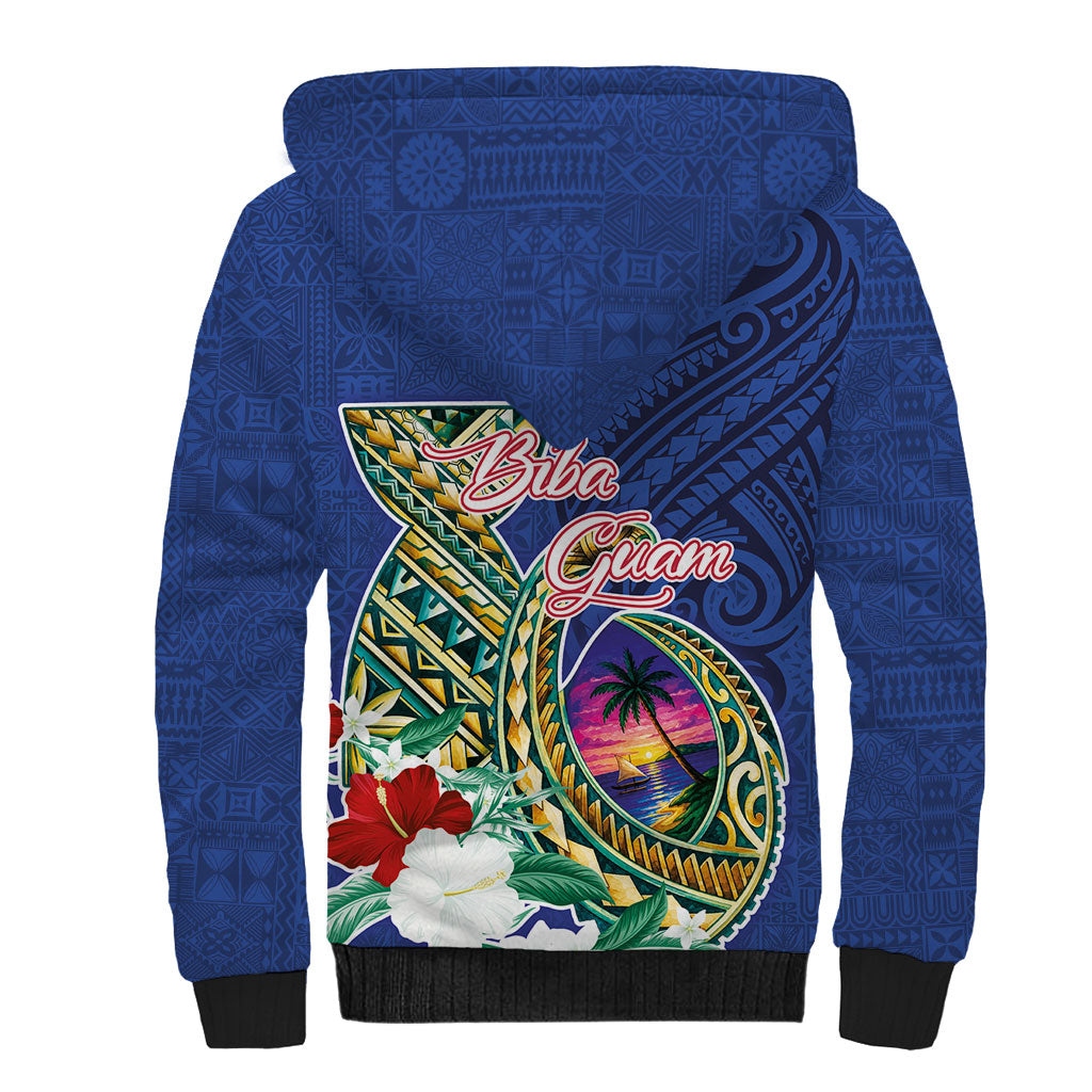 Guam Chamorro Sherpa Hoodie Tribal Latte Stone and Seal Artwork Polynesian Patterns LT03 - Polynesian Pride