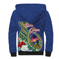 Guam Chamorro Sherpa Hoodie Tribal Latte Stone and Seal Artwork Polynesian Patterns LT03 - Polynesian Pride