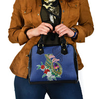 Guam Chamorro Shoulder Handbag Tribal Latte Stone and Seal Artwork Polynesian Patterns LT03 - Polynesian Pride