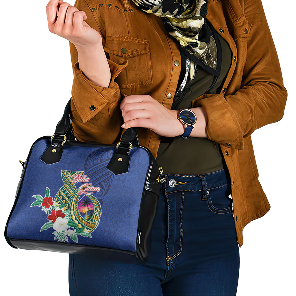 Guam Chamorro Shoulder Handbag Tribal Latte Stone and Seal Artwork Polynesian Patterns LT03 - Polynesian Pride
