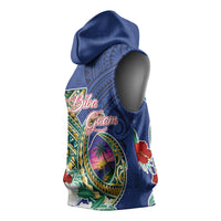 Guam Chamorro Sleeveless Hoodie Tribal Latte Stone and Seal Artwork Polynesian Patterns LT03 - Polynesian Pride