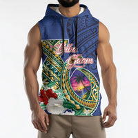 Guam Chamorro Sleeveless Hoodie Tribal Latte Stone and Seal Artwork Polynesian Patterns LT03 - Polynesian Pride