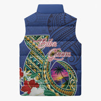 Guam Chamorro Sleeveless Puffer Jacket Tribal Latte Stone and Seal Artwork Polynesian Patterns LT03 - Polynesian Pride