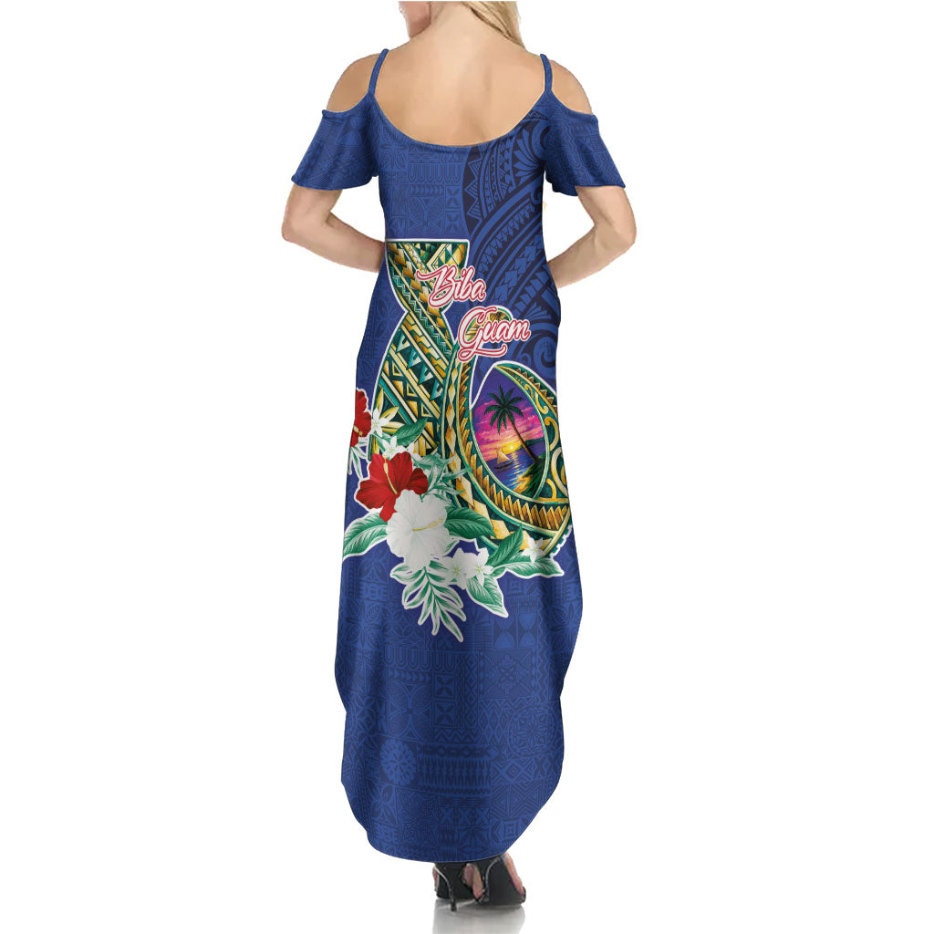Guam Chamorro Summer Maxi Dress Tribal Latte Stone and Seal Artwork Polynesian Patterns LT03 - Polynesian Pride