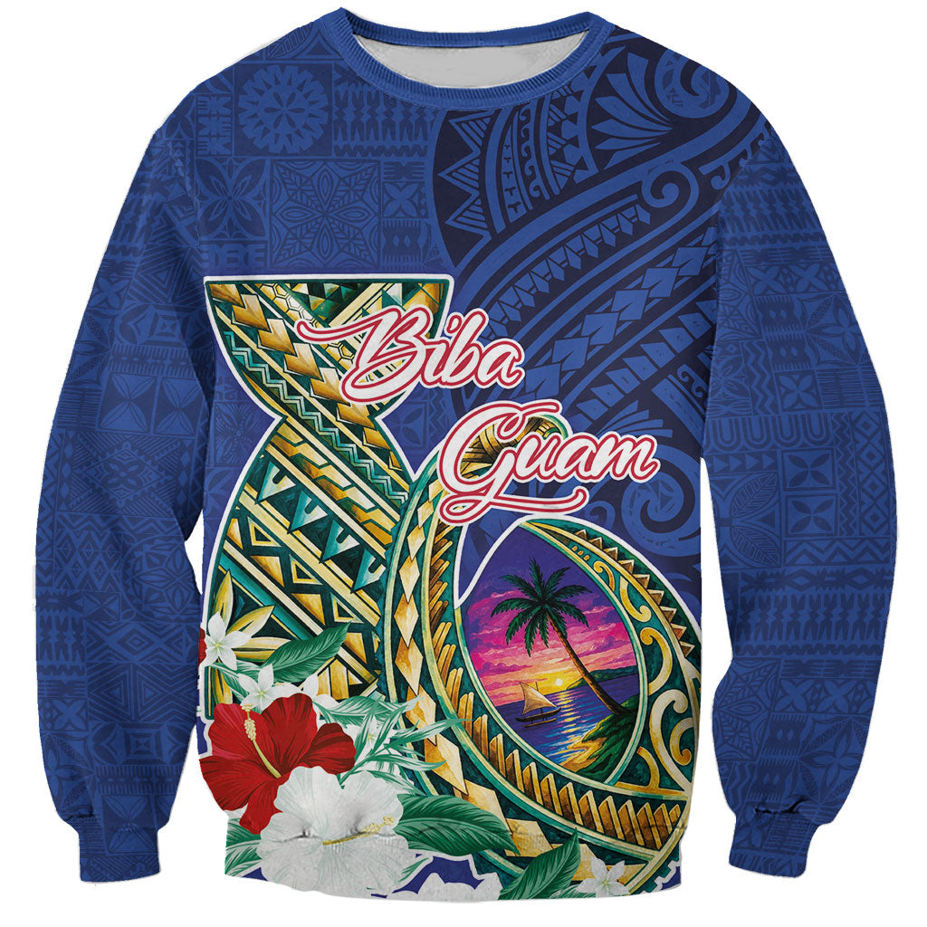 Guam Chamorro Sweatshirt Tribal Latte Stone and Seal Artwork Polynesian Patterns LT03 Unisex Multicolor - Polynesian Pride