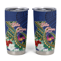 Guam Chamorro Tumbler Cup Tribal Latte Stone and Seal Artwork Polynesian Patterns LT03 Multicolor - Polynesian Pride