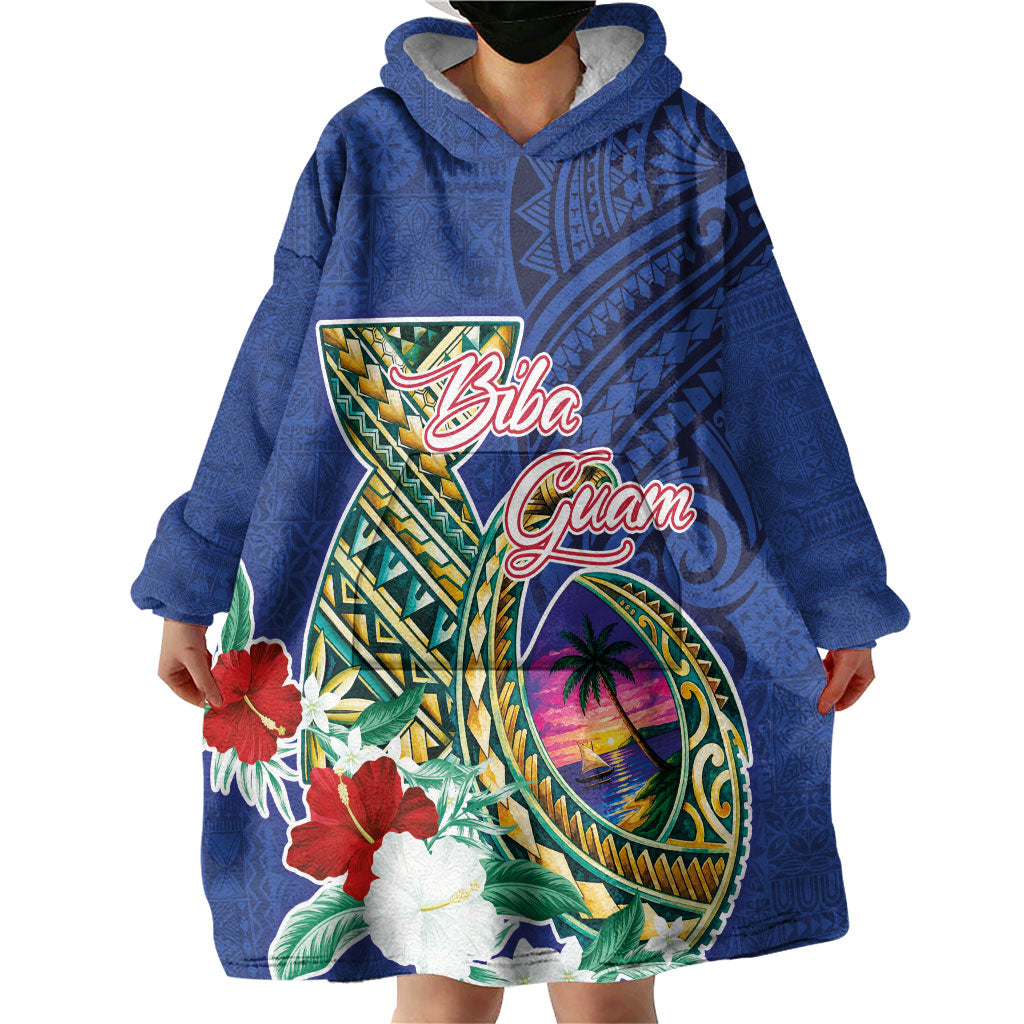 Guam Chamorro Wearable Blanket Hoodie Tribal Latte Stone and Seal Artwork Polynesian Patterns LT03 - Polynesian Pride