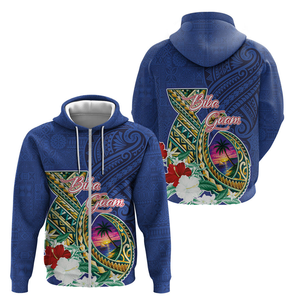 Guam Chamorro Zip Hoodie Tribal Latte Stone and Seal Artwork Polynesian Patterns LT03 - Polynesian Pride