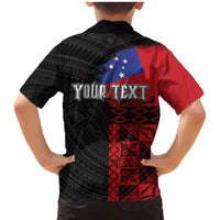 Personalised Samoa 685 Family Matching Mermaid Dress and Hawaiian Shirt Siapo Pattern and Samoa Flag Design