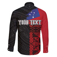 Personalised Samoa 685 Family Matching Short Sleeve Bodycon Dress and Hawaiian Shirt Siapo Pattern and Samoa Flag Design