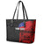 Personalised Samoa 685 Leather Tote Bag Siapo Pattern and Samoa Flag Design