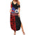 Personalised Samoa 685 Summer Maxi Dress Siapo Pattern and Samoa Flag Design