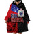 Personalised Samoa 685 Wearable Blanket Hoodie Siapo Pattern and Samoa Flag Design