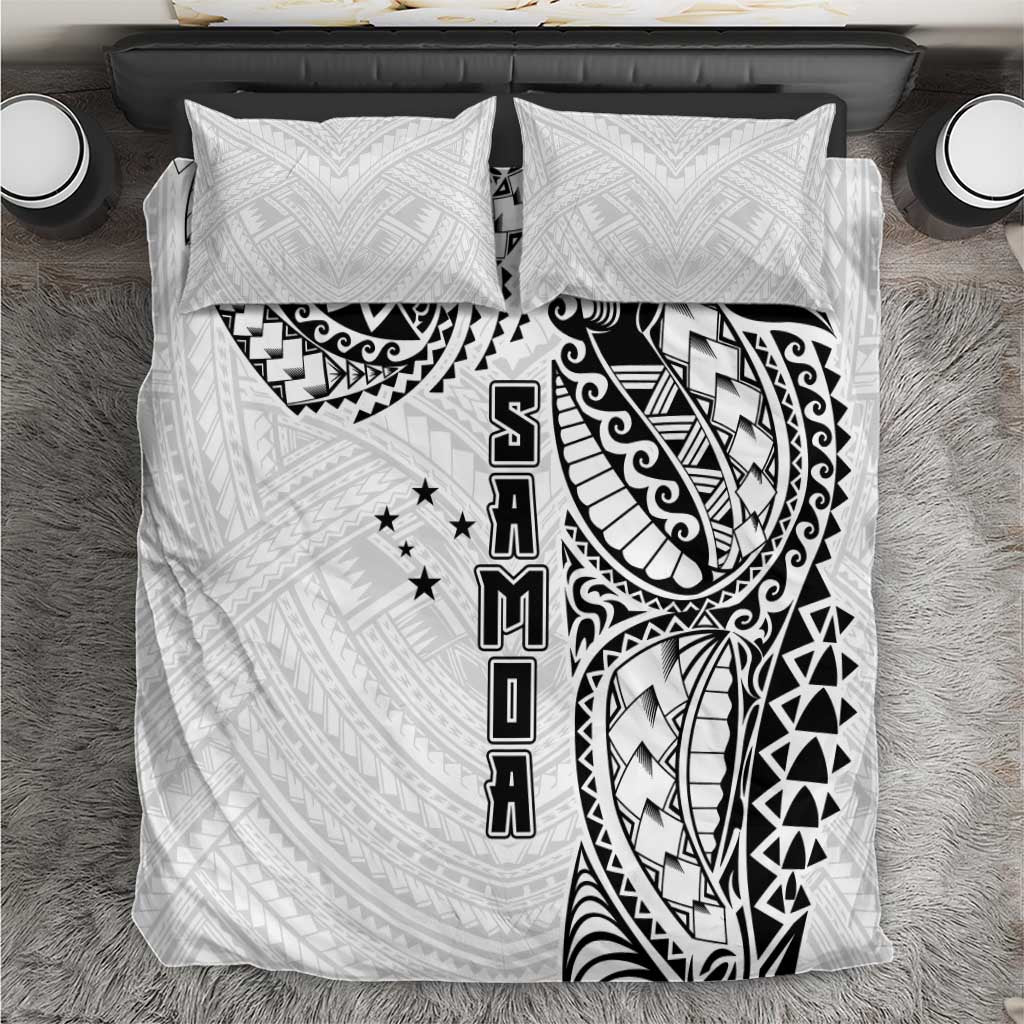 Samoa 685 Art Traditional Tattoo Pattern Bedding Set White Color