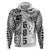 Samoa 685 Art Traditional Tattoo Pattern Hoodie White Color