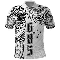Samoa 685 Art Traditional Tattoo Pattern Polo Shirt White Color