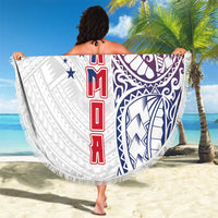 Samoa 685 Art Traditional Tattoo Pattern Beach Blanket Gradient Color