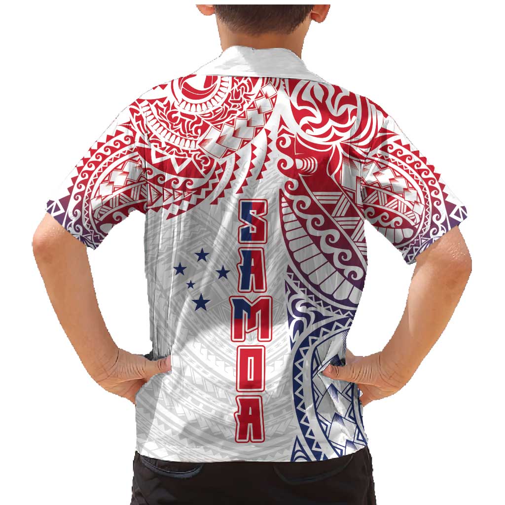 Samoa 685 Art Traditional Tattoo Pattern Family Matching Mermaid Dress and Hawaiian Shirt Gradient Color