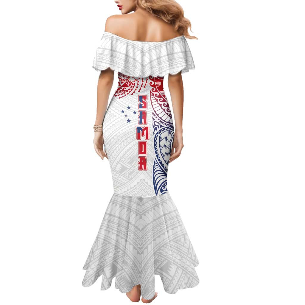 Samoa 685 Art Traditional Tattoo Pattern Family Matching Mermaid Dress and Hawaiian Shirt Gradient Color