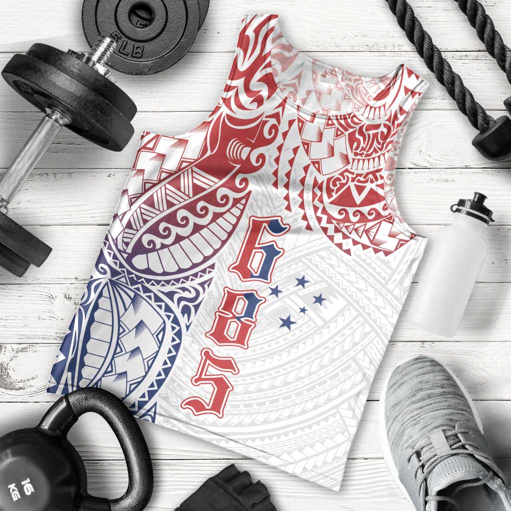 Samoa 685 Art Traditional Tattoo Pattern Men Tank Top Gradient Color