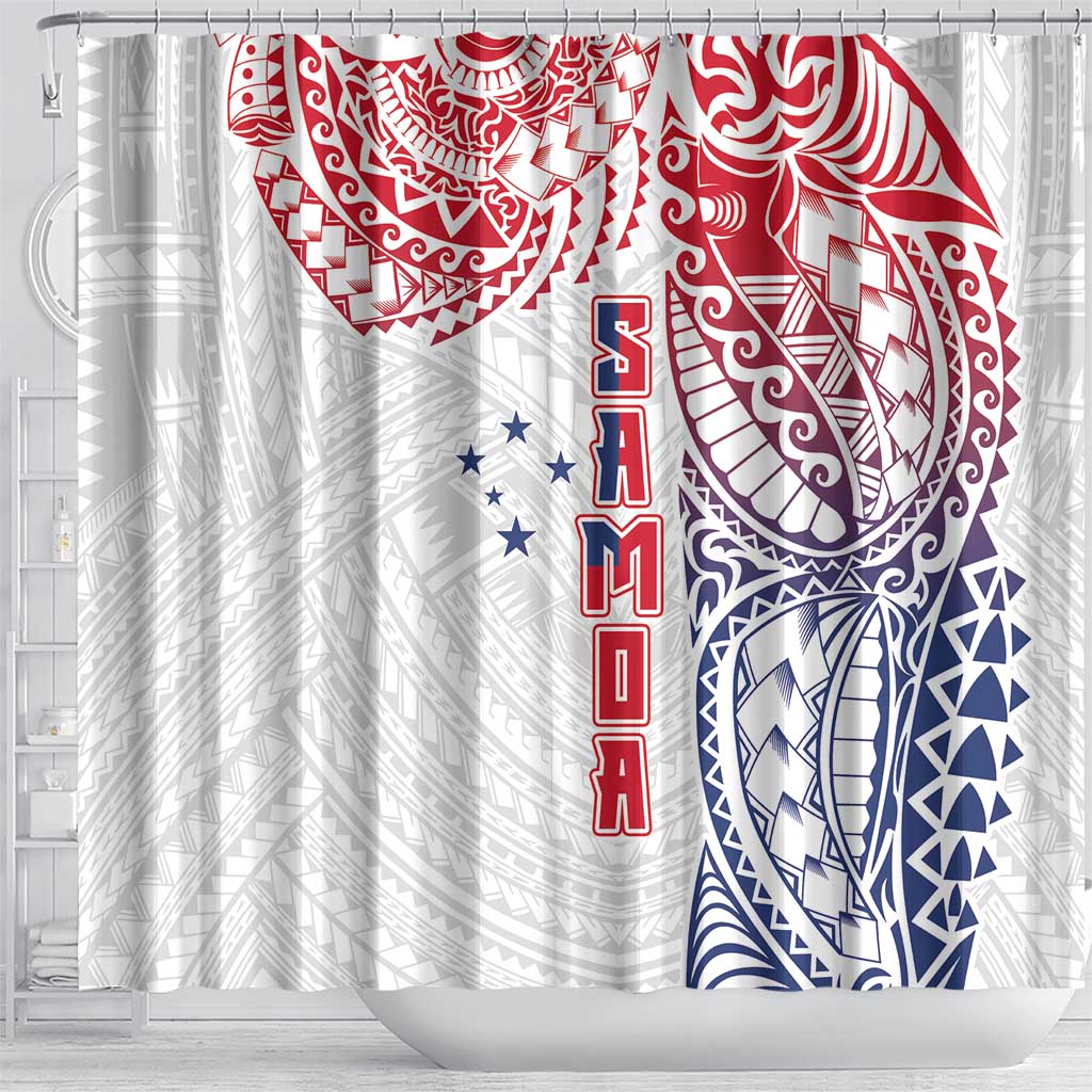 Samoa 685 Art Traditional Tattoo Pattern Shower Curtain Gradient Color