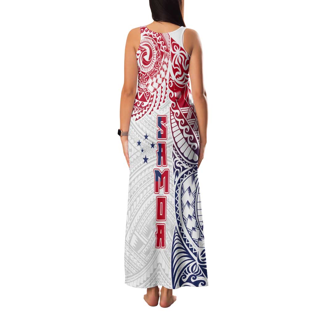 Samoa 685 Art Traditional Tattoo Pattern Tank Maxi Dress Gradient Color