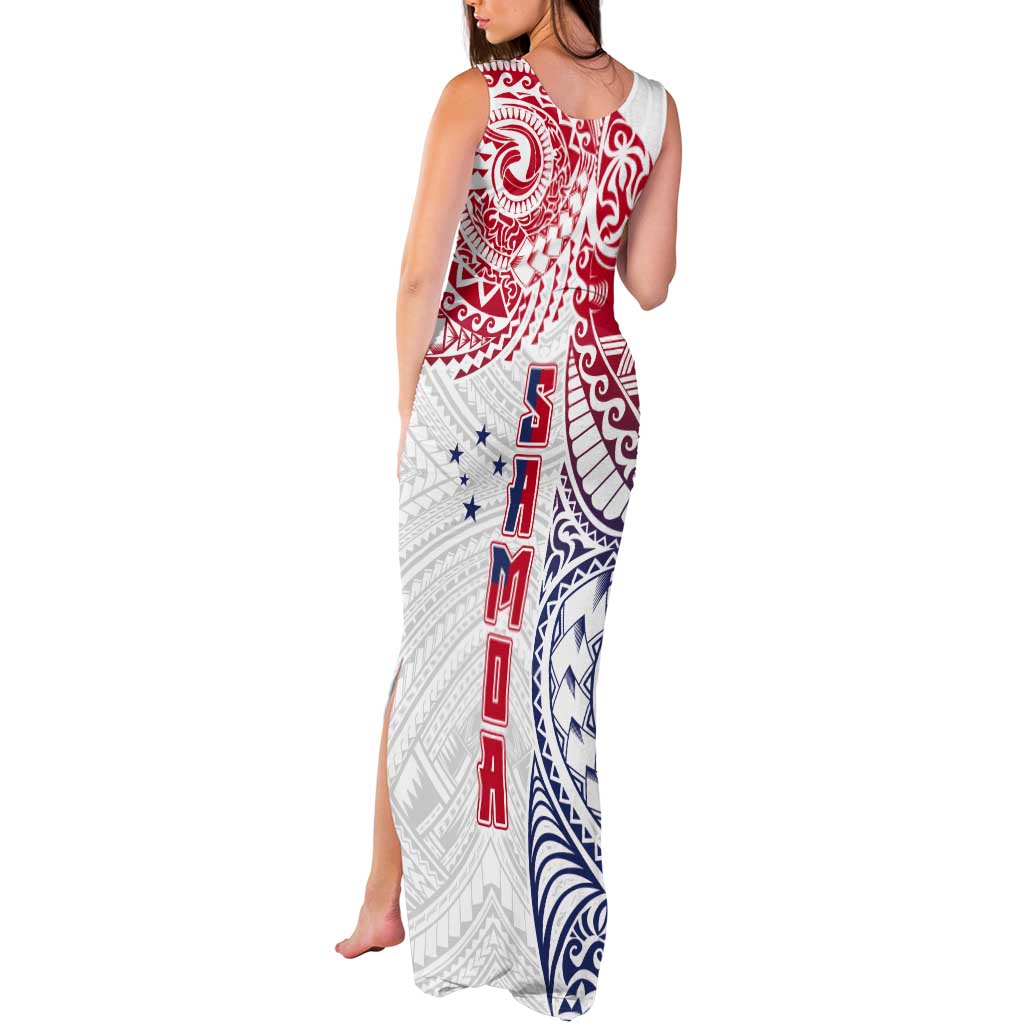 Samoa 685 Art Traditional Tattoo Pattern Tank Maxi Dress Gradient Color