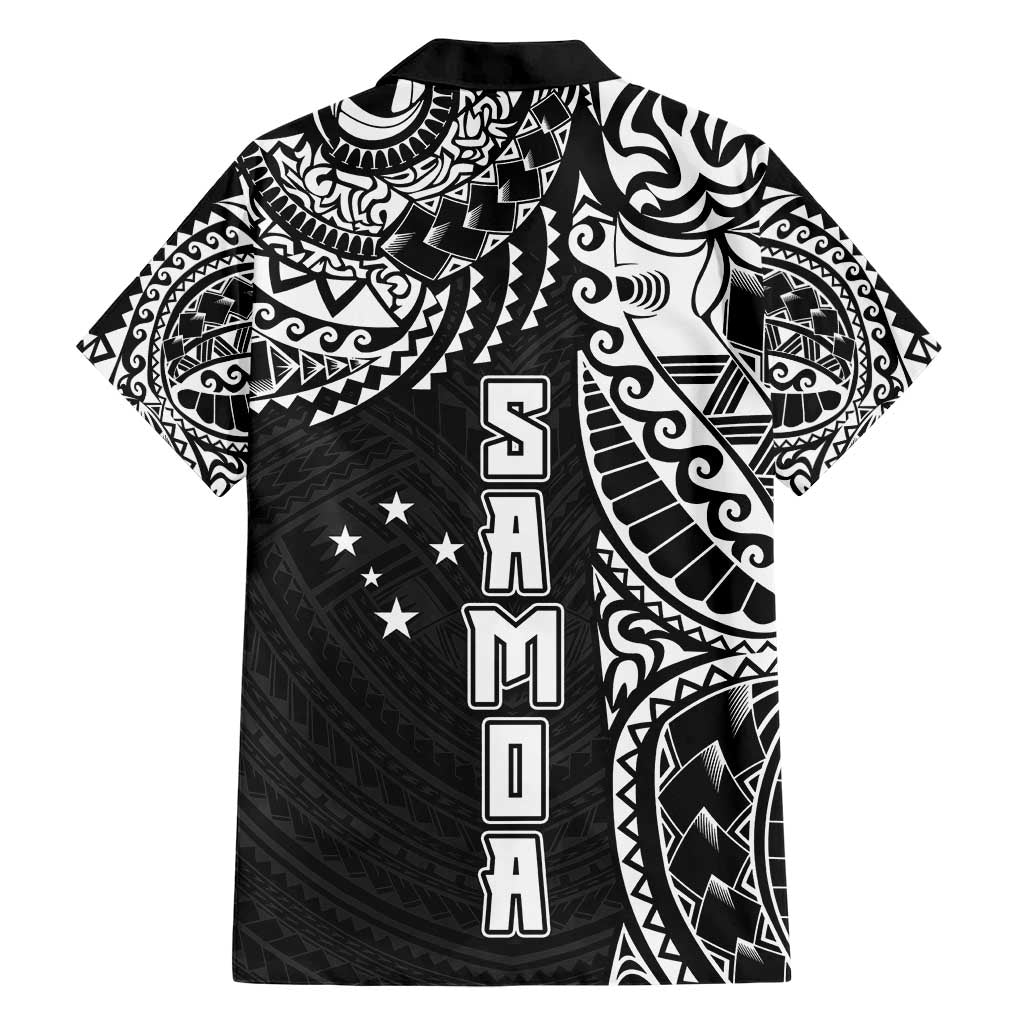Samoa 685 Art Traditional Tattoo Pattern Hawaiian Shirt Black Color