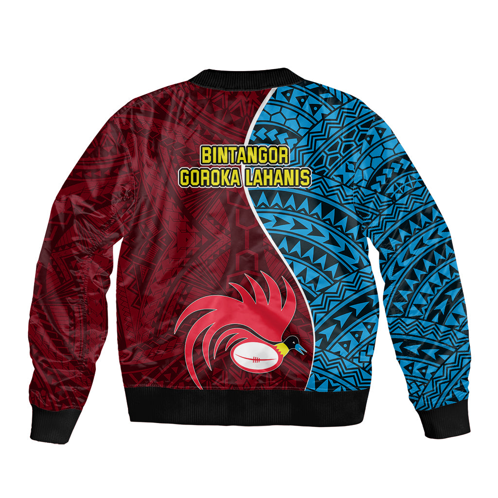 Bintangor Goroka Lahanis Rugby Bomber Jacket Papua New Guinea Polynesian Tattoo LT03 - Polynesian Pride