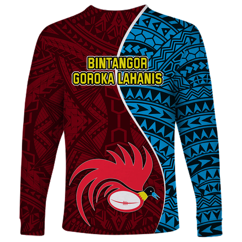 Bintangor Goroka Lahanis Rugby Long Sleeve Shirt Papua New Guinea Polynesian Tattoo LT03 - Polynesian Pride