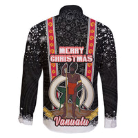 Vanuatu Christmas Family Matching Puletasi Dress and Hawaiian Shirt Polynesian Tribal Snow Style LT03 - Polynesian Pride