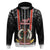 Vanuatu Christmas Hoodie Polynesian Tribal Snow Style LT03 Zip Hoodie Black - Polynesian Pride