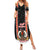 Vanuatu Christmas Summer Maxi Dress Polynesian Tribal Snow Style LT03 Women Black - Polynesian Pride