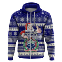 Samoa Christmas Hoodie The Santa Coat of Arms with Samoa Bracelet Pattern LT03 - Polynesian Pride