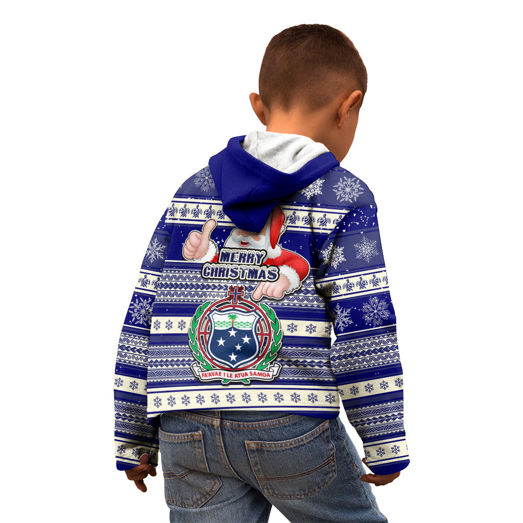 Samoa Christmas Kid Hoodie The Santa Coat of Arms with Samoa Bracelet Pattern LT03 - Polynesian Pride