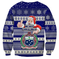 Samoa Christmas Sweatshirt The Santa Coat of Arms with Samoa Bracelet Pattern LT03 - Polynesian Pride