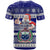 Samoa Christmas T Shirt The Santa Coat of Arms with Samoa Bracelet Pattern LT03 - Polynesian Pride