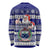 Custom Samoa Christmas Long Sleeve Shirt The Santa Coat of Arms with Samoa Bracelet Pattern LT03 - Polynesian Pride