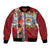 New Zealand Merry Christmas Bomber Jacket Maori Animals, Koru Tattoo - Red Xmas Style